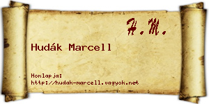 Hudák Marcell névjegykártya